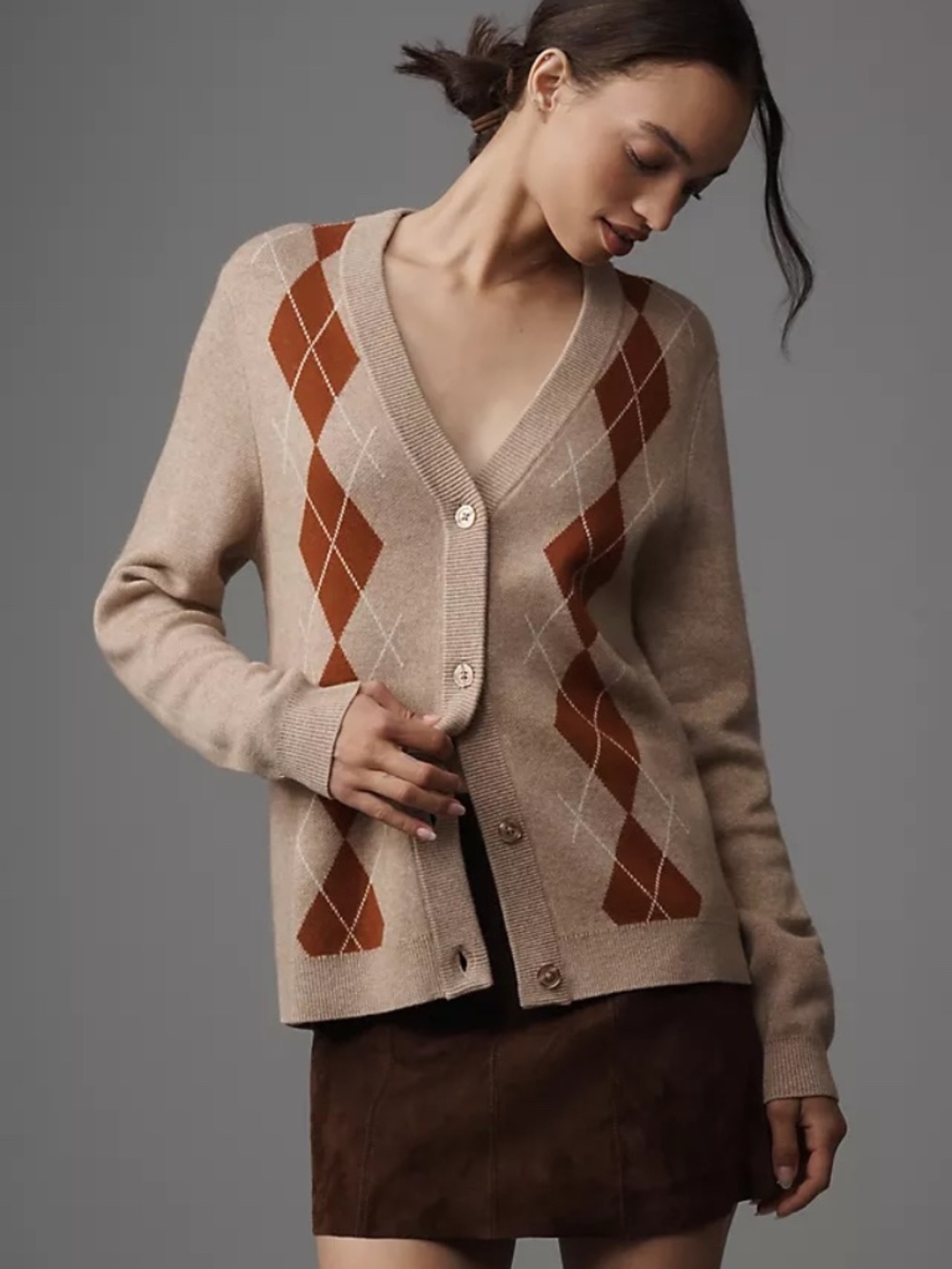 KULE- Deane long-sleeve v-neck wool-blend cardigan